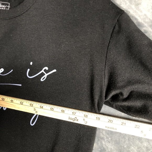 MIKEN Flow Sweatshirt Women’s Sweater Black She Is Strong Size Small - Picture 10 of 12